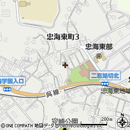 竹原市　忠海集会所周辺の地図