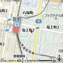 ＢＩＧ・ＢＡＮ瓦町駅東周辺の地図