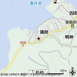 広島県尾道市因島重井町播磨周辺の地図