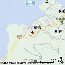 広島県尾道市因島重井町（播磨）周辺の地図