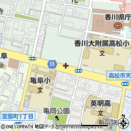 亀岡町香川県薬剤師会前周辺の地図