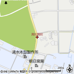 萬松園前周辺の地図