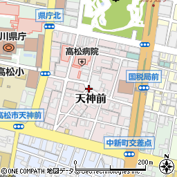 香川県高松市天神前周辺の地図