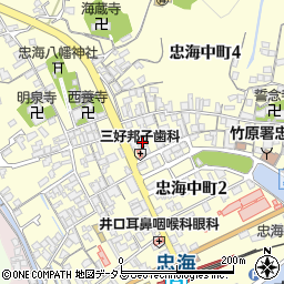 広島県竹原市忠海中町周辺の地図