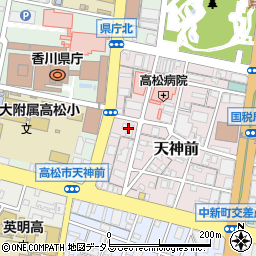 香川県庁教育委員会総務課人事・給与グループ周辺の地図