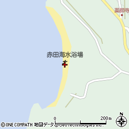 赤田海水浴場周辺の地図