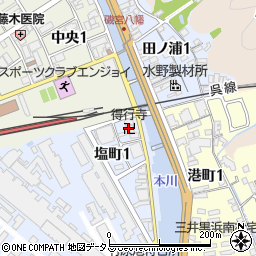 得行寺周辺の地図