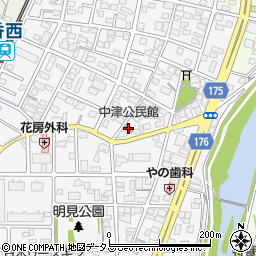 中津公民館周辺の地図
