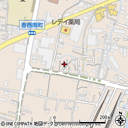 香川県高松市香西南町459-3周辺の地図