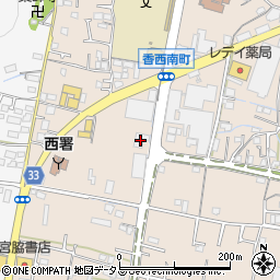 香川県高松市香西南町586-1周辺の地図