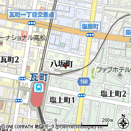 香川県高松市八坂町周辺の地図