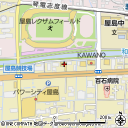 タイヤ館高松屋島周辺の地図