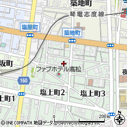 パーフェクトリバティー教団高松中央教会周辺の地図