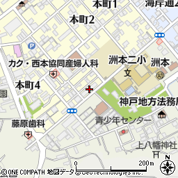 鮎原物産株式会社　洲本営業所周辺の地図