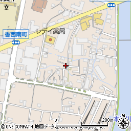 香川県高松市香西南町427-3周辺の地図