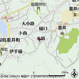 広島県尾道市因島重井町ホ組周辺の地図