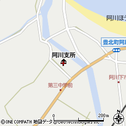 下関市豊北総合支所・阿川支所周辺の地図