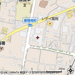 香川県高松市香西南町455-1周辺の地図