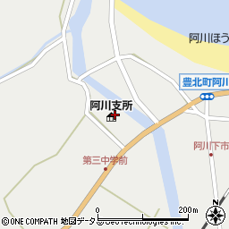 阿川公民館周辺の地図