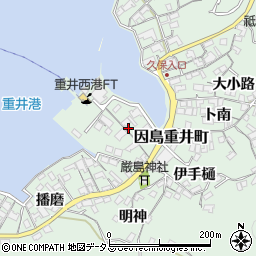 広島県尾道市因島重井町6302周辺の地図