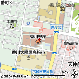 香川県庁　政策部男女参画・県民活動課ＮＰＯネットワークプラザ周辺の地図