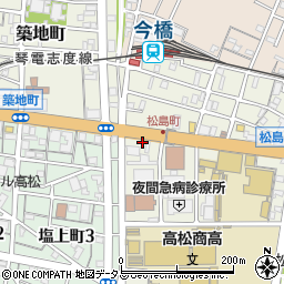 タイムＰ久米加松島駐車場周辺の地図