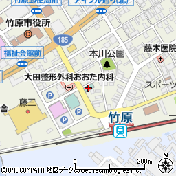 竹原シティホテル周辺の地図