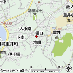 広島県尾道市因島重井町（樋口）周辺の地図