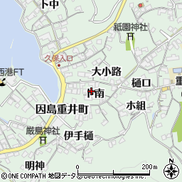 広島県尾道市因島重井町ト南周辺の地図