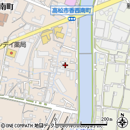 香川県高松市香西南町370周辺の地図