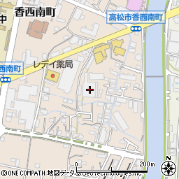 香川県高松市香西南町411周辺の地図