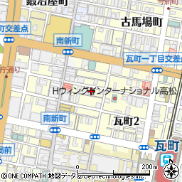 カラオケ本舗まねきねこ 高松瓦町店周辺の地図