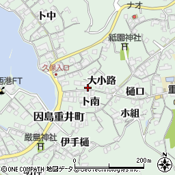 広島県尾道市因島重井町大小路周辺の地図