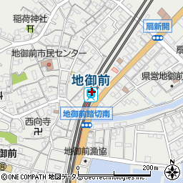 地御前駅周辺の地図