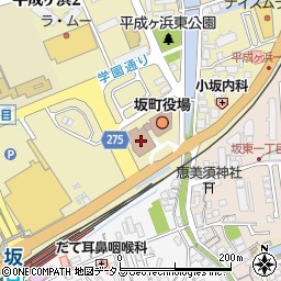 坂町役場　出納室周辺の地図