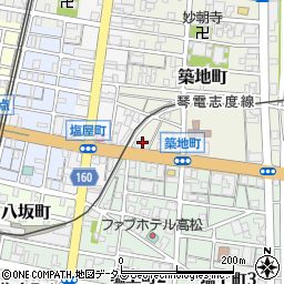 高知銀行高松支店 ＡＴＭ周辺の地図