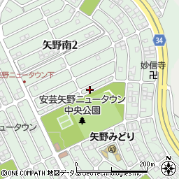 広島県広島市安芸区矢野南周辺の地図