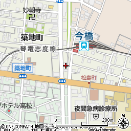 香川県高松市築地町13周辺の地図