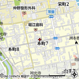 洲本本町郵便局周辺の地図