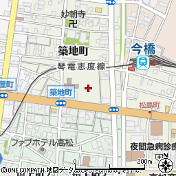 香川県高松市築地町14周辺の地図