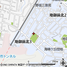 野坂公園トイレ周辺の地図