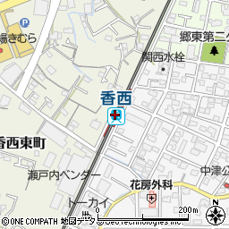 香西駅周辺の地図