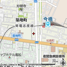 香川県高松市築地町14-6周辺の地図