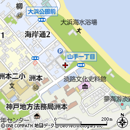洲本念法寺周辺の地図