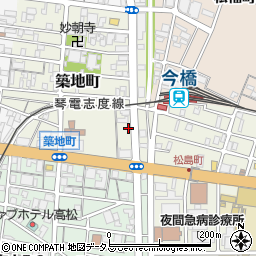香川県高松市築地町14-5周辺の地図