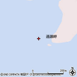 通瀬岬周辺の地図