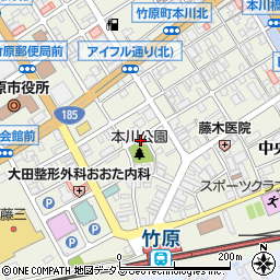 本川公園トイレ周辺の地図