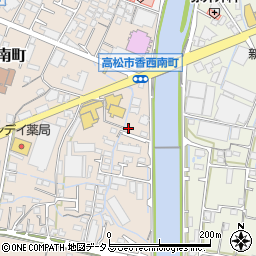 香川県高松市香西南町372周辺の地図