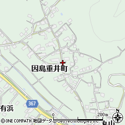 広島県尾道市因島重井町周辺の地図