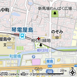 屋島観光ドライブ・タイヤ・バッテリー販売周辺の地図